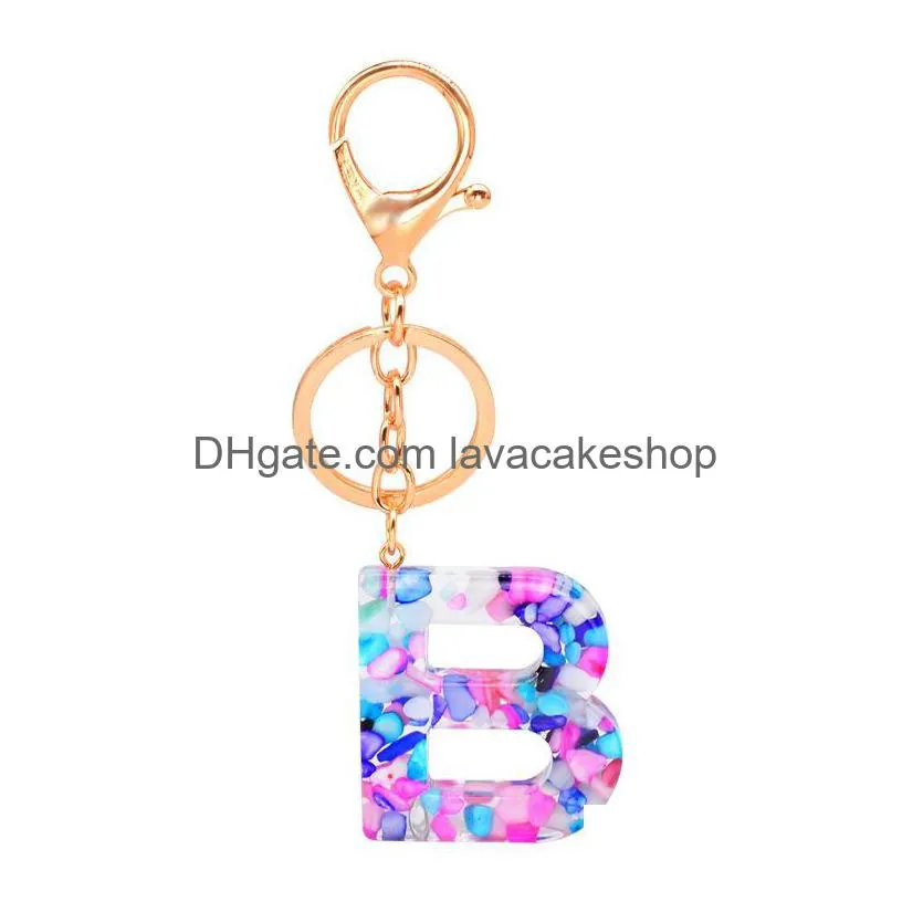 a to z graphemes key holders cute muti colors keyring fashion charms keychain buckle accessories lanyard cars 3 2yw c2