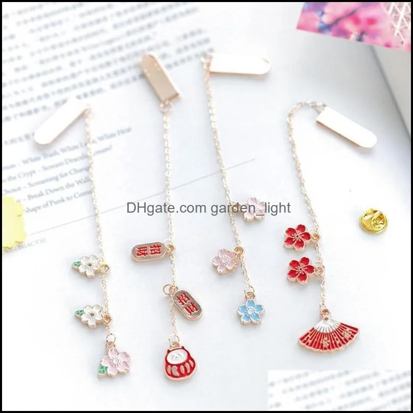 bookmark creative pattern metal bookmarks  cute kawaii pendant notebook serie gift decoration girl school supply stati k0f2