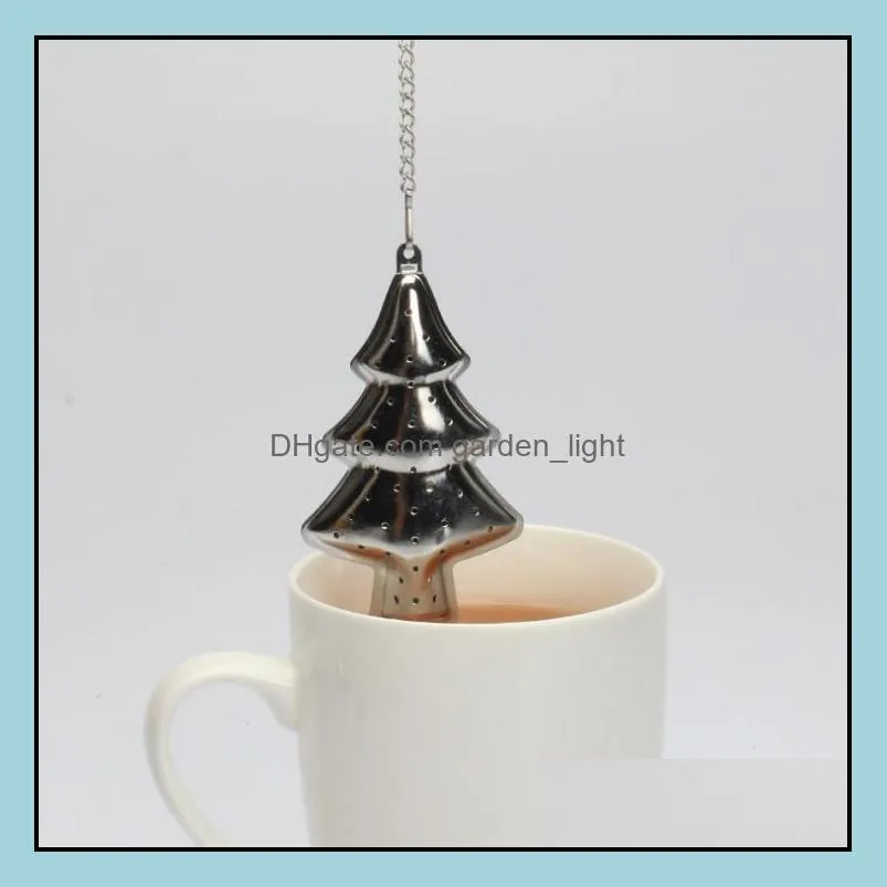 christmas tree shaped tea infuser stainless steel tea strainer reusable loose leaf tea coffee filter sn3313