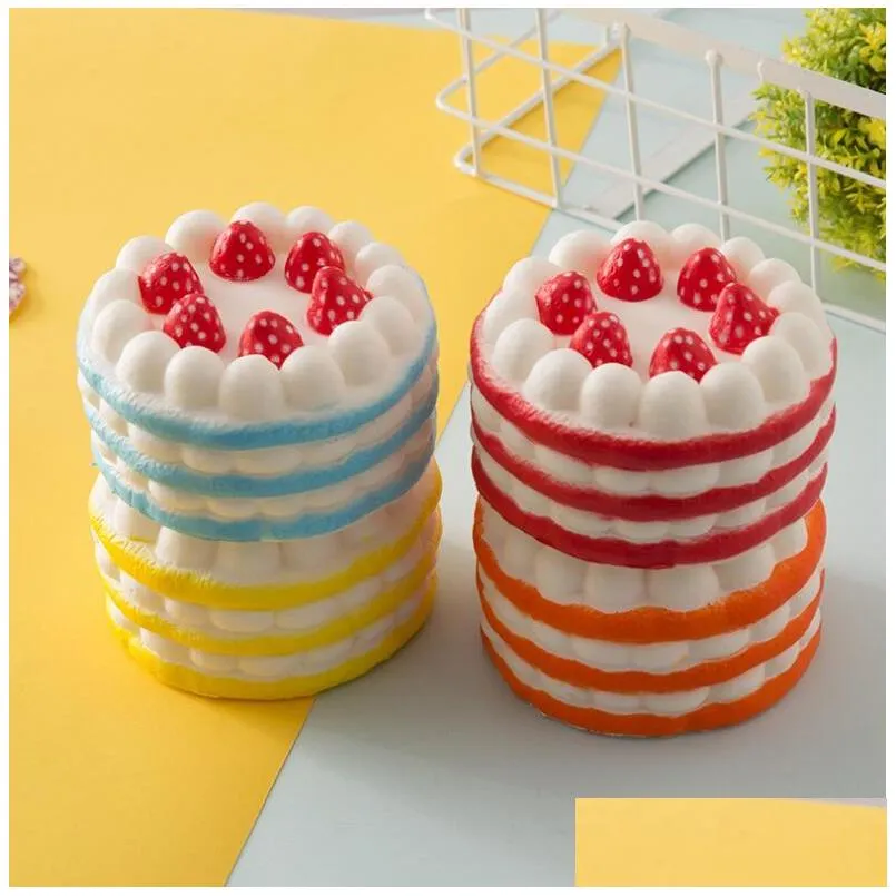 squishy cake strawberry perfume cream yellow red coffee blue fidget toy jumbo decor slow rising slg 003