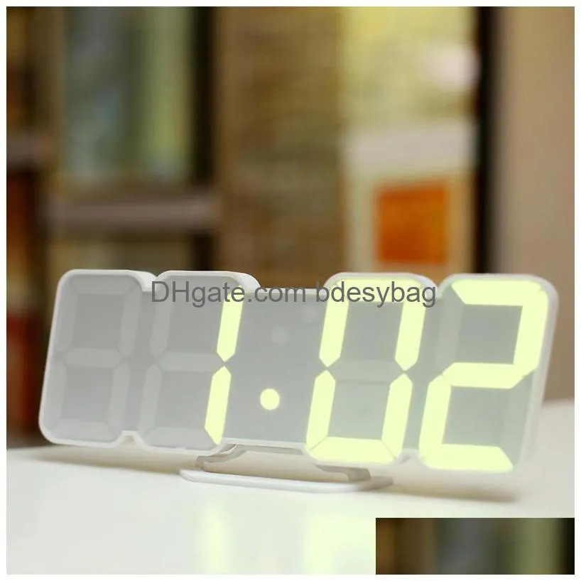 desk table clocks loskii hc26 3d colorful led digital clock remote control temperature alarm