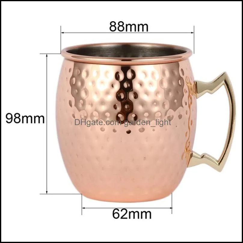 mugs ounces hammered copper plated moscow mule mug beer cup coffee cocktail for stainless steel