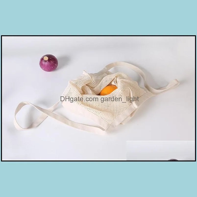 reusable string shopping bag fruit vegetables eco grocery bag portable storage bag shopper tote mesh net woven cotton storage bags