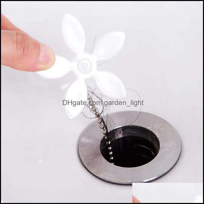 drain pipe hair catcher stopper clog flower shape kitchen bathroom sink bathtub sewer filter antiblocking tool hair remover vt0665