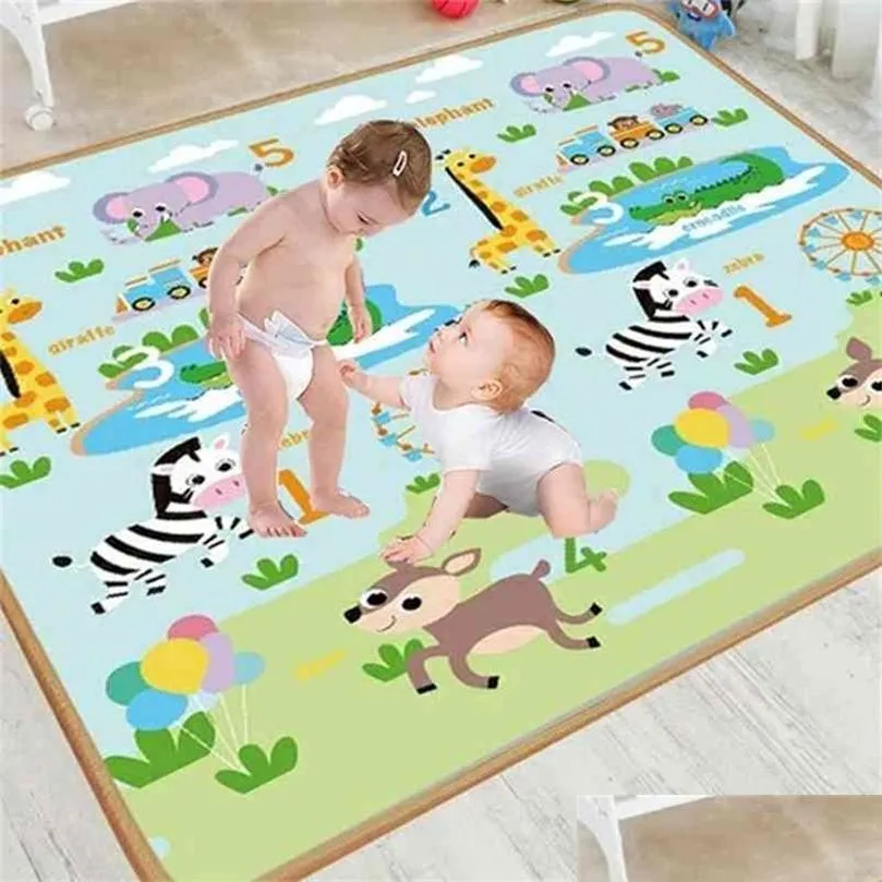 xpe 200x180cm baby play mat puzzle childrens mat thickened tapete infantil baby room crawling pad folding mat baby carpet 210402