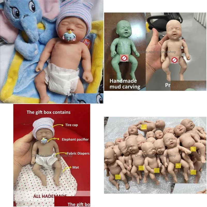 7 boy micro preemie full body silicone baby doll joseph lifelike mini reborn doll surprice children antistress 220630