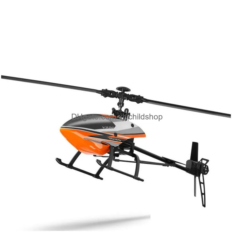 wltoys v950 2.4g 6ch 3d6g 1912 2830kv brushless motor flybarless rc helicopter rtf remote control toys 220224