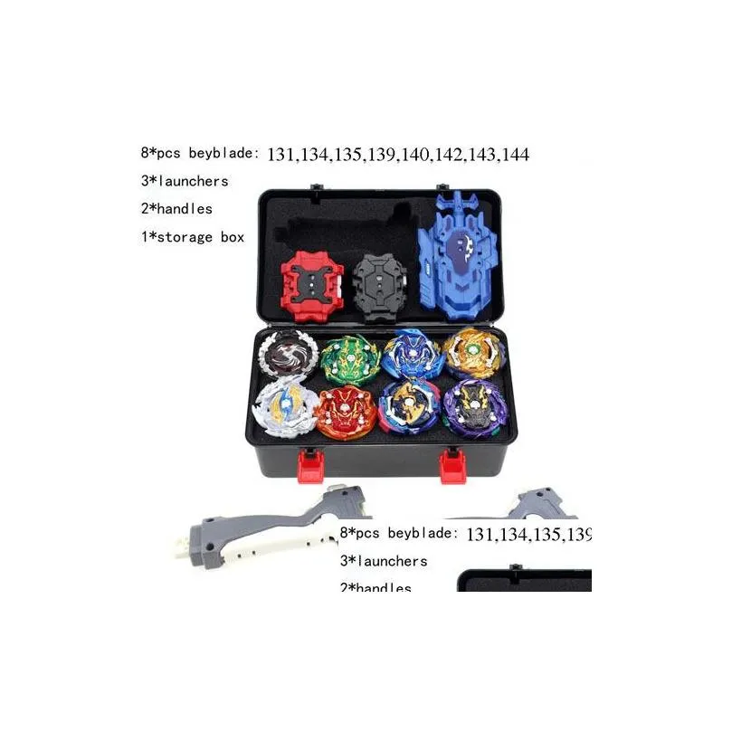  beyblade burst bey blade toy metal funsion bayblade set storage box with handle launcher plastic box toys b145 b149 b150 201217