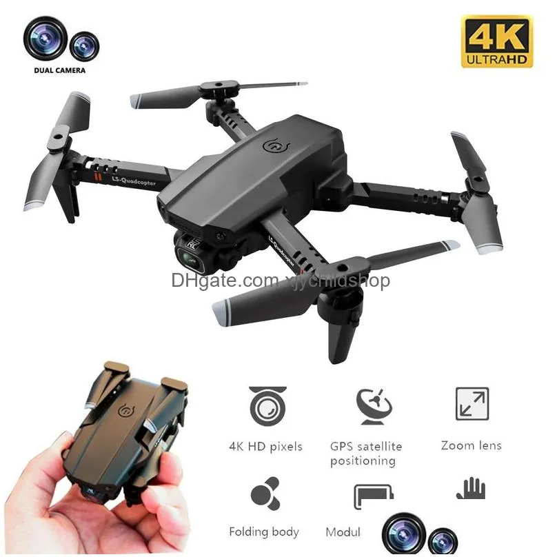 jinheng xt6 mini drone 4k 1080p hd camera wifi fpv air pressure altitude hold foldable quadcopter rc dron kid toy boys gift 220224