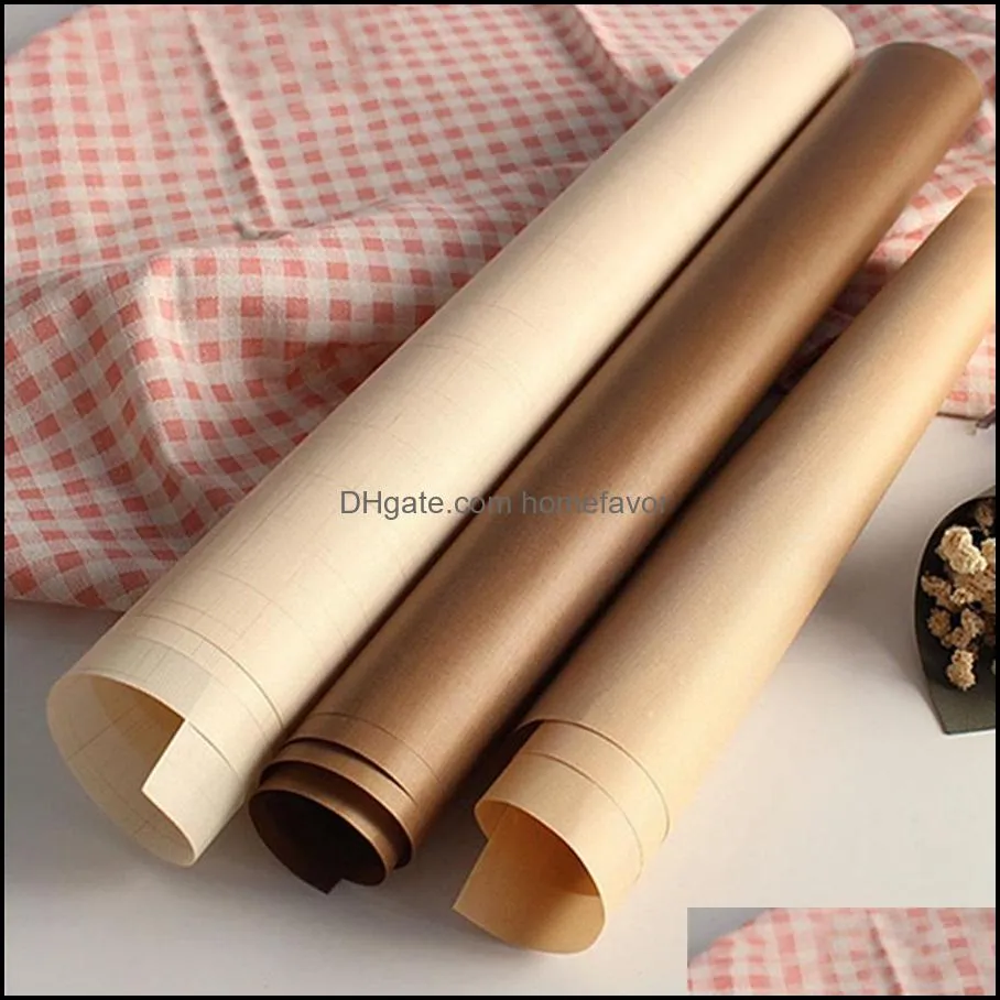 40x60cm 10pcs/set pastry baking oilpaper mat oilcloth nonstick high temperature resistant fabric cloth baking oven oil paper dh0579