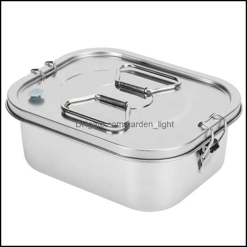 school office 304 stainless steel double layer container bento container storage breakfast