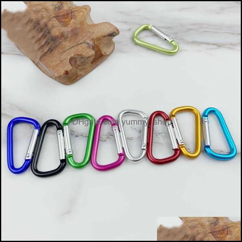 carabiners key rings heavy duty lightweight locking carabiner clips for outdoor hiking dog leash water bottle keyring holder