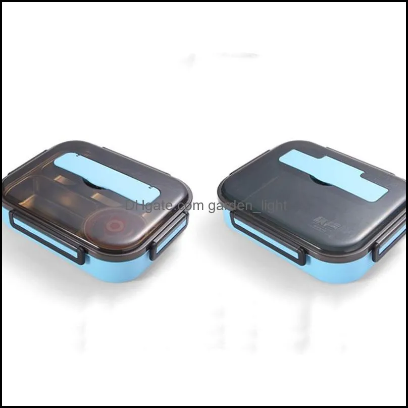 lunch boxes stainless steel insulated box portable partition type dinnerware sets