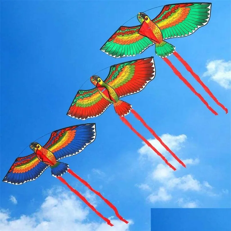 110cm flat  kite children flying bird kites windsock outdoor toys garden cloth toys for kids gift 220602