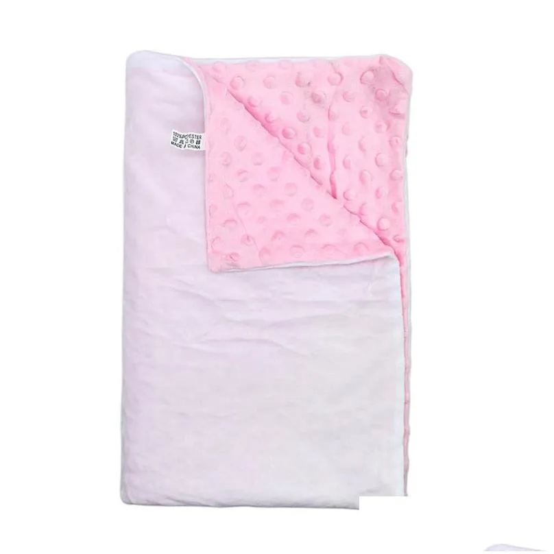 polyester sublimation baby blanket thermal heat transfer warm soft sofa bed blankets with massage beads 30x40 inch