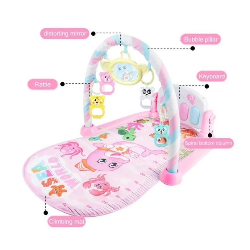 3 in 1 educational toys baby play mat kids rug educational puzzle carpet with piano keyboard and cute animal playmat baby gym 210402