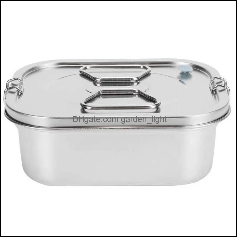 school office 304 stainless steel double layer container bento container storage breakfast