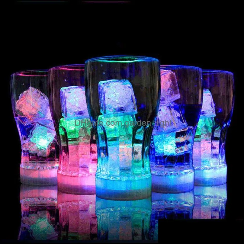 ice cubes glowing led party ball flash light luminous neon wedding festival christmas bar wine glass decoration supplies vtm eb1425