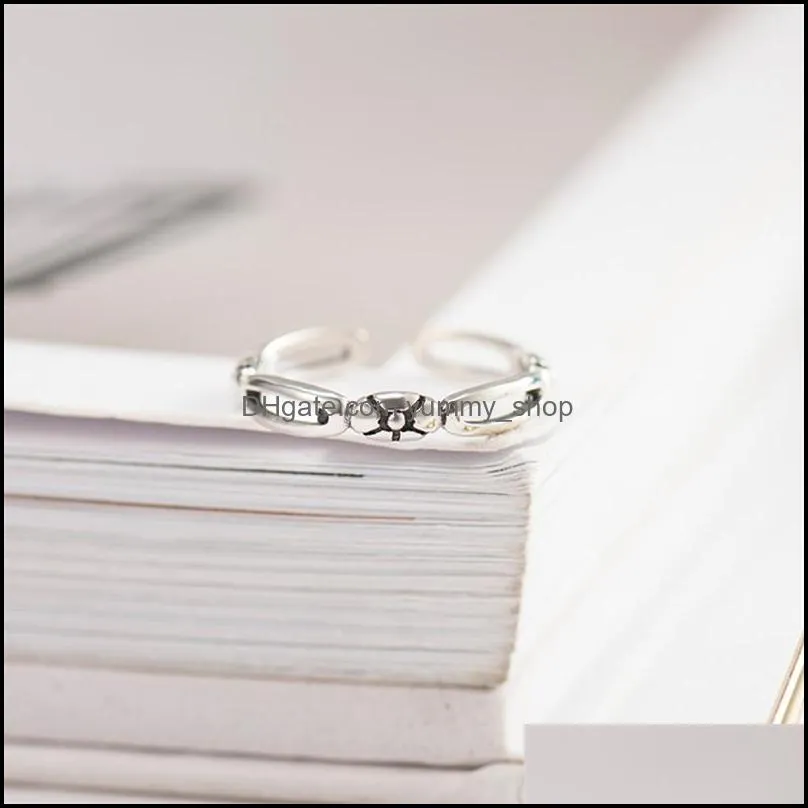 korea style tiny flowers open rings for women genuine 925 sterling silver adjustable toe ring fine wedding jewelry ymr340
