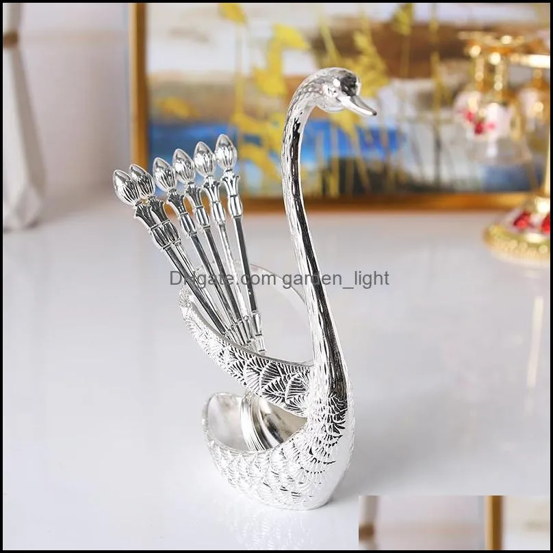 cygnus alloy creative fruit fork tableware table chopsticks spoon storage rack restaurant el western arrangement dinnerware sets