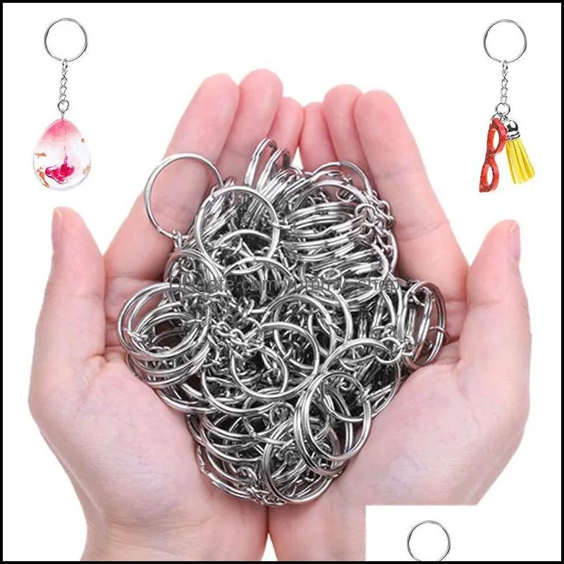 key chain ring acrylic keychains blanks clear heart circle discs keyring with hole tassel pendant for jewelry making dhs