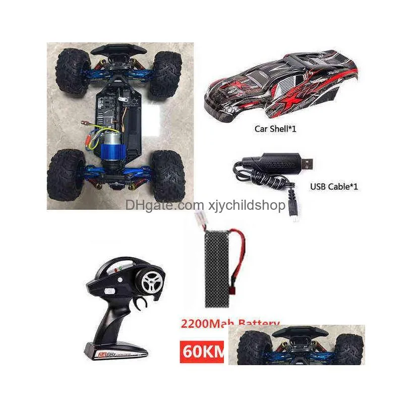 professional adult 80km/h alloy frame rc brushless car toys 4wd buggy high speed monster truck 200m brake 110 car model toy 220119