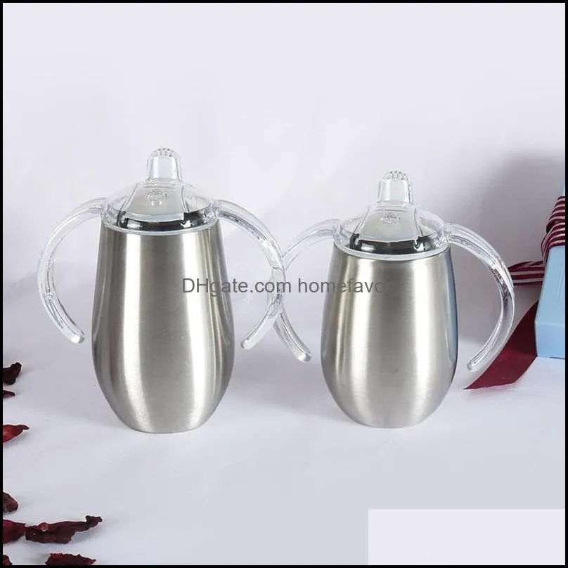 8oz stainless steel tumbler with lids insulated tumblers egg cups double wall coffee mugs wine glass with handle christmas gift dh1092