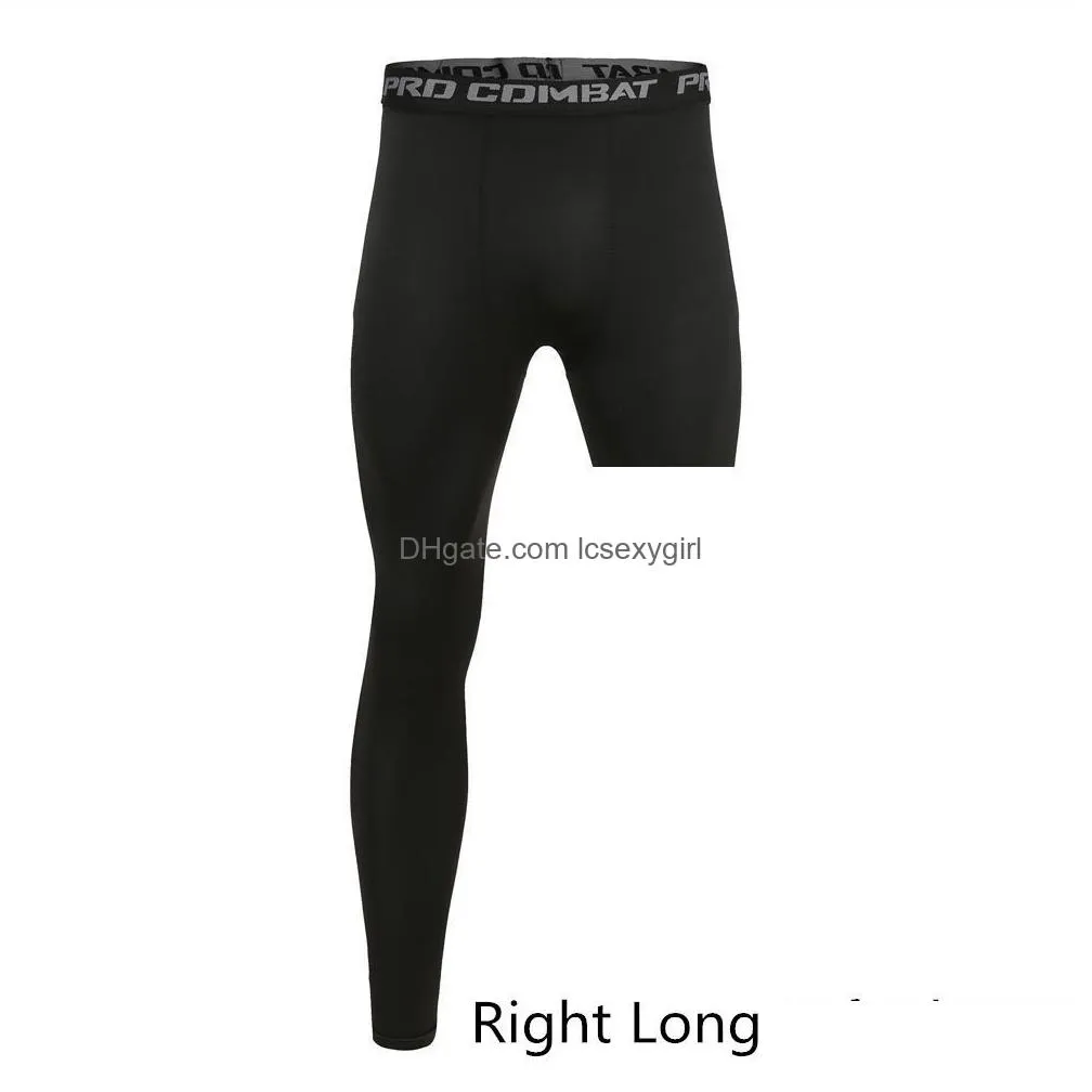 mens pants men base layer exercise trousers compression running tight sport cropped one leg leggings basketball football yoga fitness