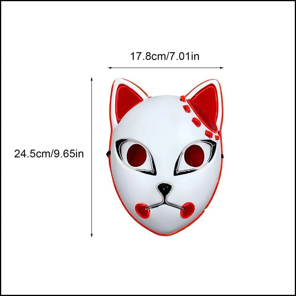 anime demon slayer tanjirou mask sabito mascarilla anime masks makomo cosplay masques halloween costume mascaras led mask fy7942