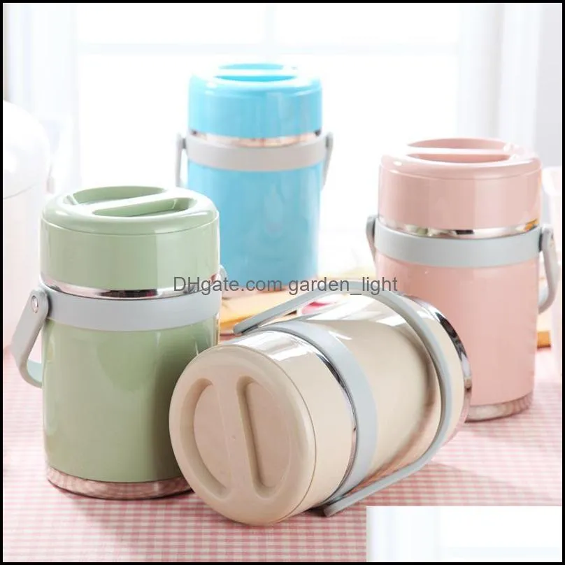 dinnerware sets 1.9l heat preservation lunch box lunch pail container 304 stainless steel 12 hours thermal box portable bento