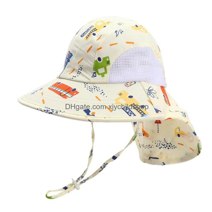 korean summer baby panama cap kids bucket hat toddler hats wide brim upf 50 beach sun protection cap for children 38y girl boy 220602