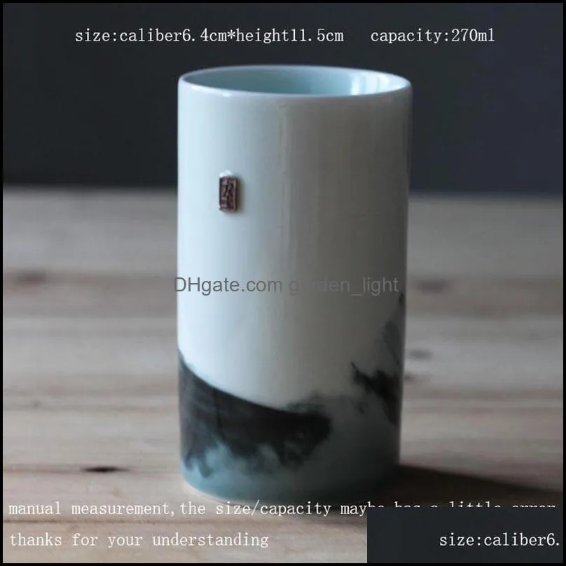 mugs 270ml creative art water mug ceramic porcelain tea cup office master juice coffee breakfast milk cups vintage drinkware teaware
