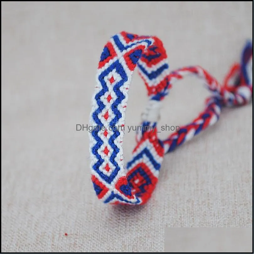 12 colors bohemian luxury designer jewelry women girls multicolor rope braided bracelet national style handmade adjustable bracelet