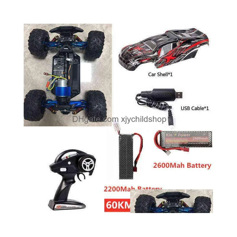 professional adult 80km/h alloy frame rc brushless car toys 4wd buggy high speed monster truck 200m brake 110 car model toy 220119