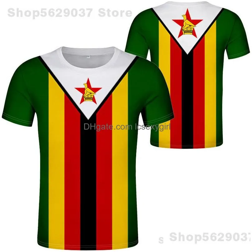 zimbabwe t shirt diy custom name number zwe tshirt nation flag zw country college yezimbabwe zimbabwean po text clothes 220702