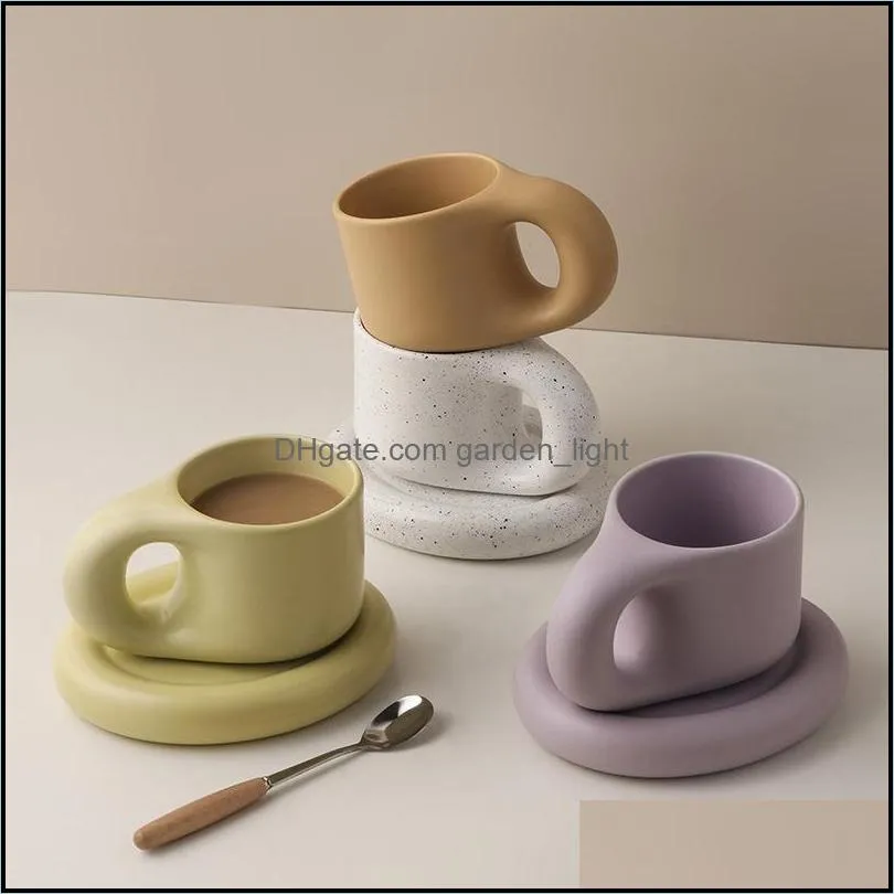mugs ceramic espresso cute girl coffee cups funny drinkware original milk water mug tea large saucer set creative gifts friends
