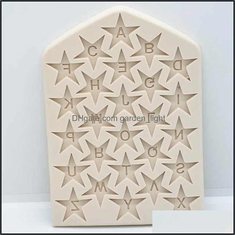 baking moulds star letter silicone mold kitchen resin tool diy cake pastry fondant chocolate dessert lace decoration suppliesbaking