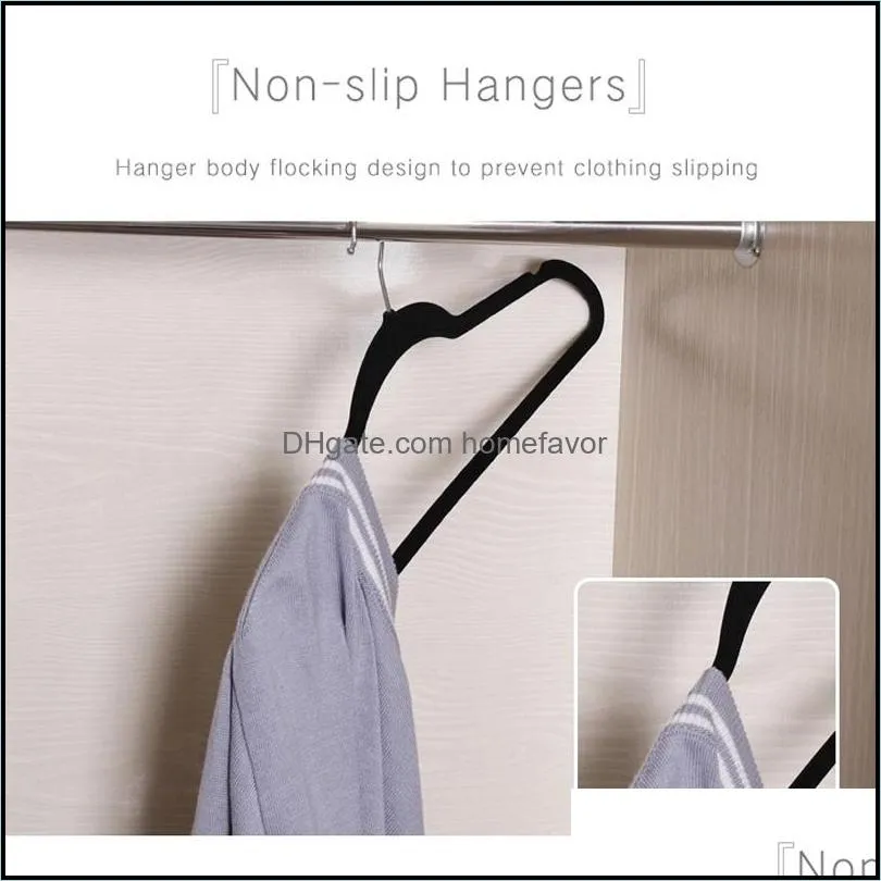 velvet flocking hanger non slip clothes hanger rotatable hook coat hanger no trace pant hangers windproof clothe hangers rack vt0404