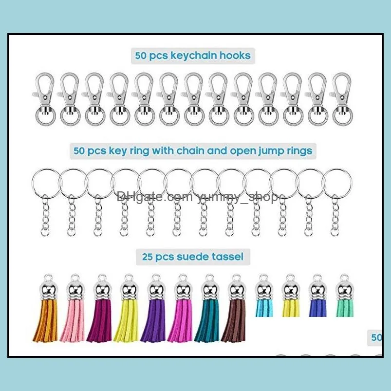 key rings leather tassel keychain with lobster swivel handbag phone car keychains for jewelry diy accessories dhs n66y f
