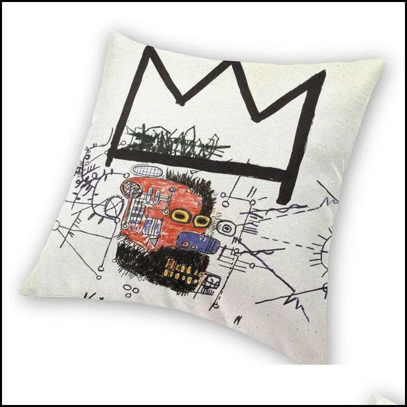 cushion/decorative pillow king alphonso throw covers decor home luxury jean michel basquiat outdoor cushions square pillowcase decoration