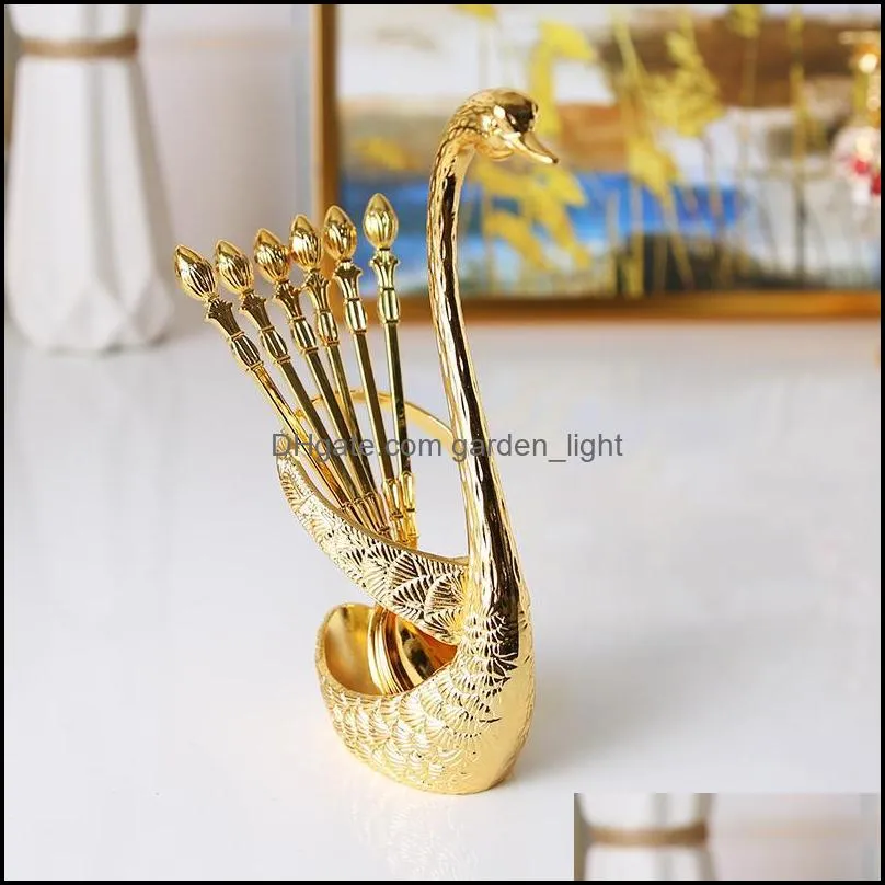 cygnus alloy creative fruit fork tableware table chopsticks spoon storage rack restaurant el western arrangement dinnerware sets