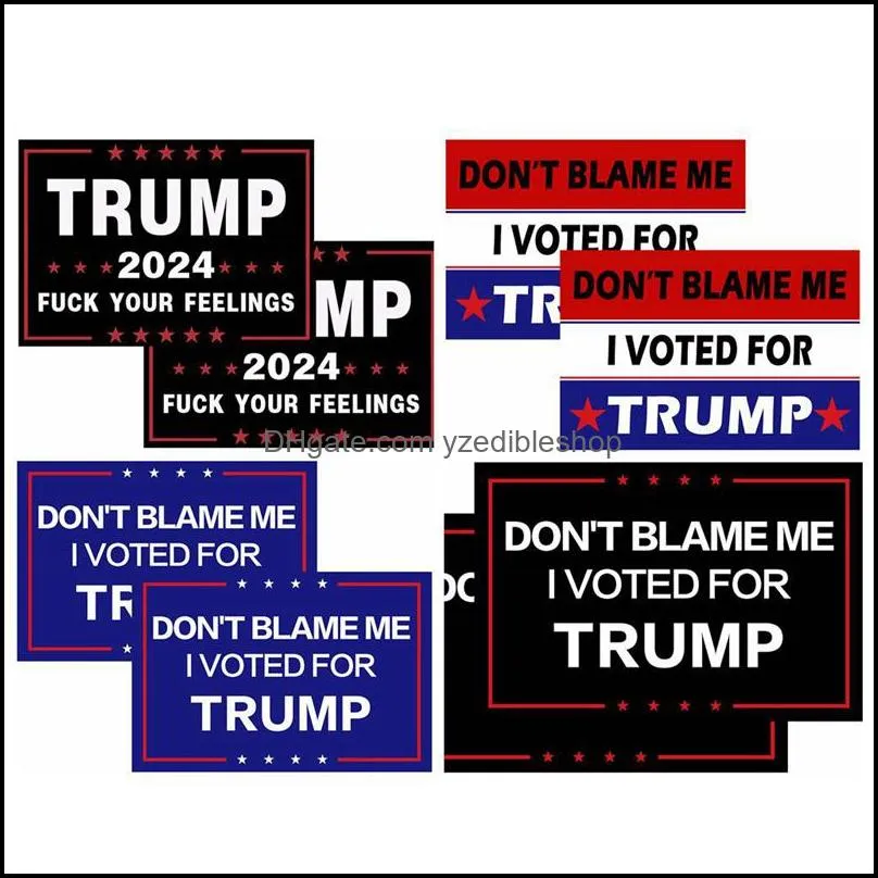 11 designs 4x6inch trump 2024 u.s. general election car bumper flags stickers house window laptop take america back decal sticker