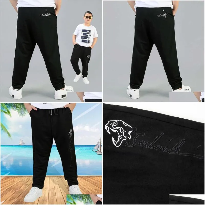 casual fat boys pants summer spring plus size trousers for children teenage school pure black long pant big clothes 12 14y 210622
