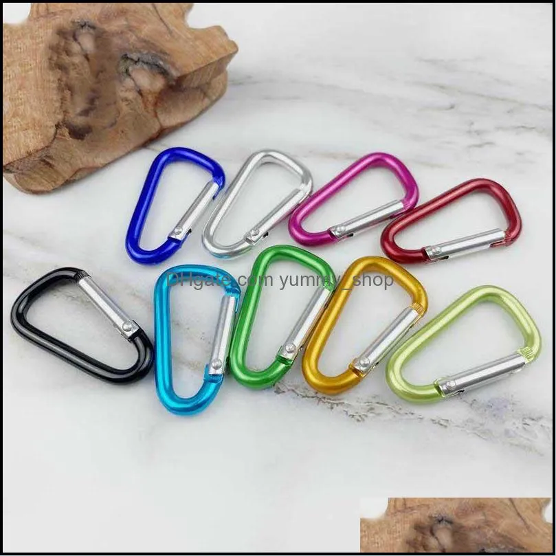 carabiners key rings heavy duty lightweight locking carabiner clips for outdoor hiking dog leash water bottle keyring holder