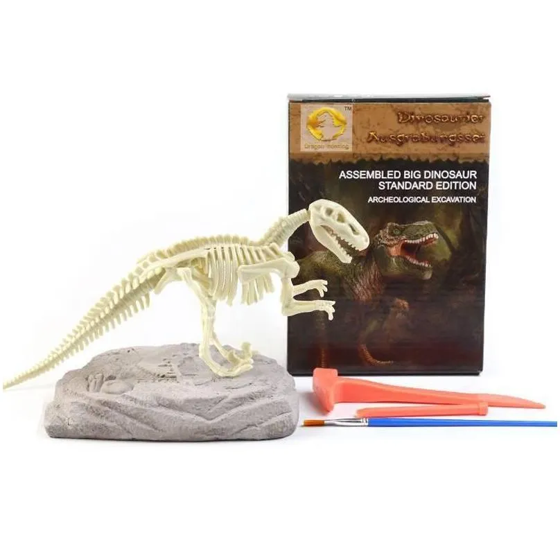 kids excavation dig kits dinosaur gem discovery stone toy diy fossil archaeology skeletons set stem science experiment educational boy girls