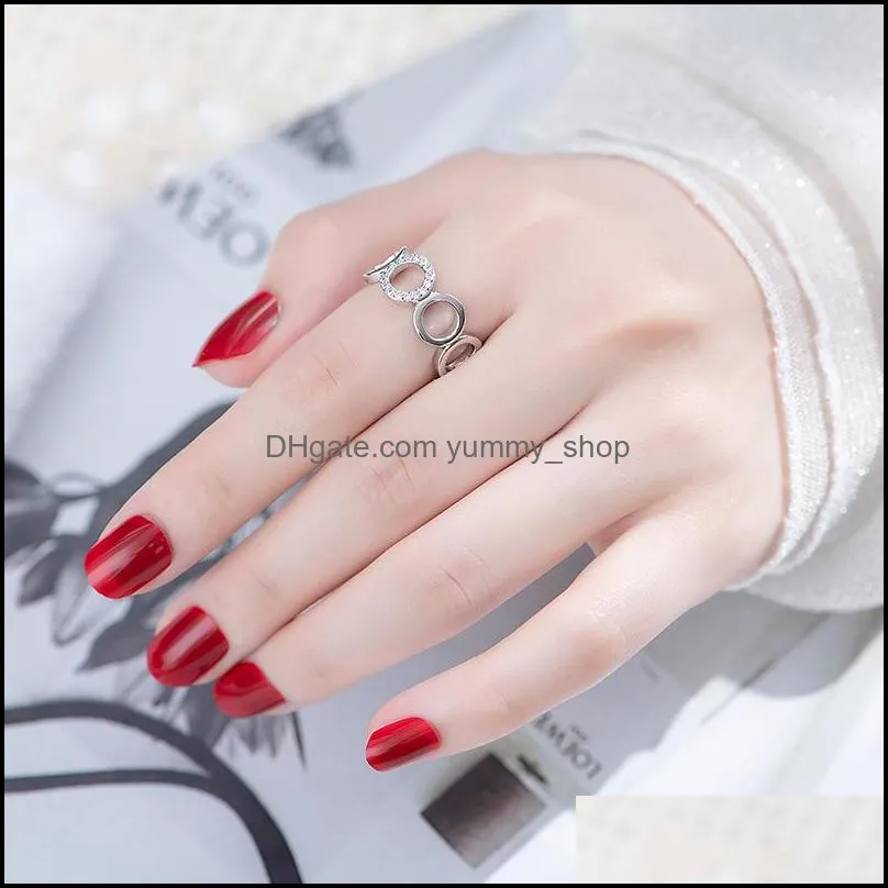 high quality zircon engagement crossover rings for women tiny rose gold silver forever love ring many styles for women lady party