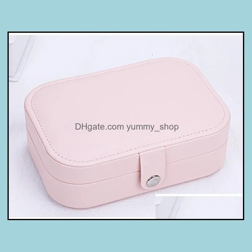  dhs small jewelry box portable travel boxes organizer display storage case for rings earrings bracelet necklace women girls gift