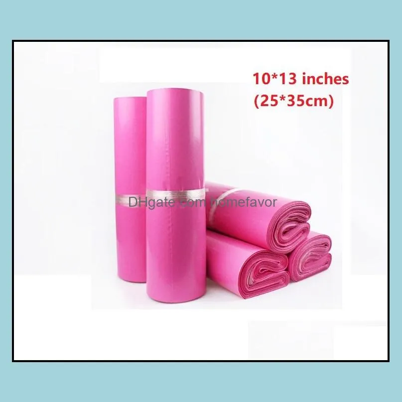 10x13 inches pink poly mailing bags plastic envelope express bags 25x35cm courier bags 100pcs/lot wholesle