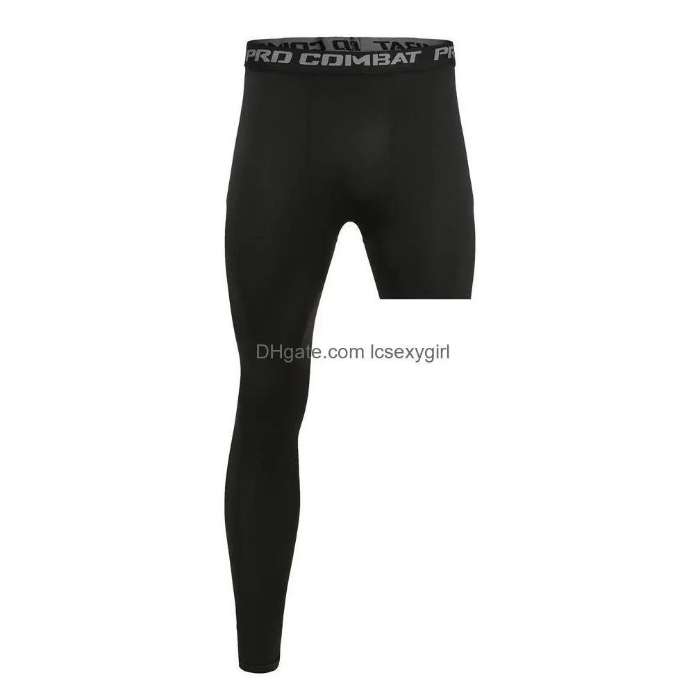 mens pants men base layer exercise trousers compression running tight sport cropped one leg leggings basketball football yoga fitness