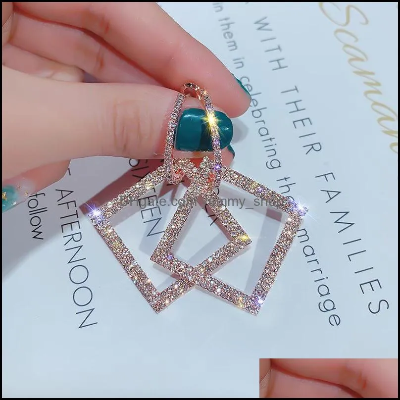 zircon dangle earrings for women 75 styles water drops tassel pendant charm rhinestone geometric earring jewelry dhs b10fa